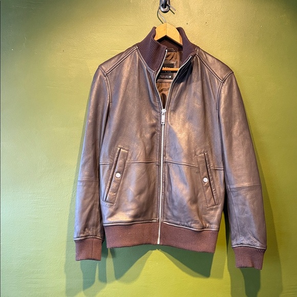 Zara Men's Brown Lambskin Leather Jacket - Picture 1 of 10